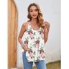image:imageZeagoo Women Flowy Tank Tops Casual Summer Tops Sexy Tank Tops Spaghetti Strap V Neck Sleeveless Tunic Camisoles Dusty PinkPink Floral