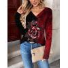 image:imageZeagoo Women Long Sleeve Tops Dressy Casual V Neck Tshirts Basics Tee 2025 Fall Trendy Clothes S2XLBf309
