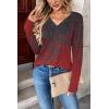 image:imageZeagoo Women Long Sleeve Tops Dressy Casual V Neck Tshirts Basics Tee 2025 Fall Trendy Clothes S2XLMz838
