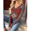image:imageZeagoo Women Long Sleeve Tops Dressy Casual V Neck Tshirts Basics Tee 2025 Fall Trendy Clothes S2XLMz870