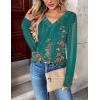 image:imageZeagoo Women Long Sleeve Tops Dressy Casual V Neck Tshirts Basics Tee 2025 Fall Trendy Clothes S2XLMz871