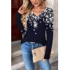 image:imageZeagoo Women Long Sleeve Tops Dressy Casual V Neck Tshirts Basics Tee 2025 Fall Trendy Clothes S2XLSf103