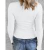 image:imageZeagoo Womens 2025 Summer Fall Long Sleeve Henley T Shirts Button Ribbed Knit Slim Fit Casual Basic Tops BlouseBblackwhitelight Pink