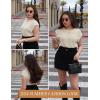 image:imageZeagoo Womens Cap Sleeve Sweater Vest Crew Neck Sleeveless Casual Knit Tops 2024 Summer Clothes SXXLCream