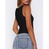 image:imageZeagoo Womens Double Lined Square Neck Tank Top Sleeveless Basic Crop Tops Trendy Going Out TopsBlack