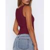 image:imageZeagoo Womens Double Lined Square Neck Tank Top Sleeveless Basic Crop Tops Trendy Going Out TopsBurgundy