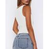 image:imageZeagoo Womens Double Lined Square Neck Tank Top Sleeveless Basic Crop Tops Trendy Going Out TopsBwhite