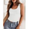 image:imageZeagoo Womens Double Lined Square Neck Tank Top Sleeveless Basic Crop Tops Trendy Going Out TopsBwhite