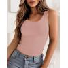 image:imageZeagoo Womens Double Lined Square Neck Tank Top Sleeveless Basic Crop Tops Trendy Going Out TopsMauve Pink