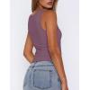 image:imageZeagoo Womens Double Lined Square Neck Tank Top Sleeveless Basic Crop Tops Trendy Going Out TopsPurple