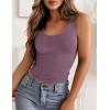 image:imageZeagoo Womens Double Lined Square Neck Tank Top Sleeveless Basic Crop Tops Trendy Going Out TopsPurple