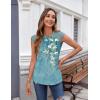 image:imageZeagoo Womens Lace Cap Sleeve Tank TopWhite Flower