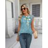 image:imageZeagoo Womens Lace Cap Sleeve Tank TopWhite Flower