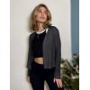 image:imageZeagoo Womens Lightweight Summer Cardigan Cropped Long Sleeve Shrug Thin Open Front Sheer Bolero for DressesDark Gray