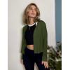 image:imageZeagoo Womens Lightweight Summer Cardigan Cropped Long Sleeve Shrug Thin Open Front Sheer Bolero for DressesDark Green