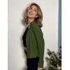 image:imageZeagoo Womens Lightweight Summer Cardigan Cropped Long Sleeve Shrug Thin Open Front Sheer Bolero for DressesDark Green