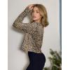 image:imageZeagoo Womens Lightweight Summer Cardigan Cropped Long Sleeve Shrug Thin Open Front Sheer Bolero for DressesPeinted Leopard An136