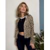 image:imageZeagoo Womens Lightweight Summer Cardigan Cropped Long Sleeve Shrug Thin Open Front Sheer Bolero for DressesPeinted Leopard An136