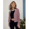 image:imageZeagoo Womens Lightweight Summer Cardigan Cropped Long Sleeve Shrug Thin Open Front Sheer Bolero for DressesRed Bean Paste