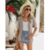 image:imageZeagoo Womens Short Sleeve 2026 Summer Crochet Cropped Cardigan V Neck Button up Bolero Shrug SweaterBeige