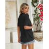 image:imageZeagoo Womens Short Sleeve 2026 Summer Crochet Cropped Cardigan V Neck Button up Bolero Shrug SweaterBlack