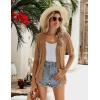 image:imageZeagoo Womens Short Sleeve 2026 Summer Crochet Cropped Cardigan V Neck Button up Bolero Shrug SweaterBrown