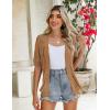 image:imageZeagoo Womens Short Sleeve 2026 Summer Crochet Cropped Cardigan V Neck Button up Bolero Shrug SweaterBrown