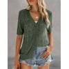 image:imageZeagoo Womens Short Sleeve 2026 Summer Crochet Cropped Cardigan V Neck Button up Bolero Shrug SweaterGreen