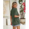 image:imageZeagoo Womens Short Sleeve 2026 Summer Crochet Cropped Cardigan V Neck Button up Bolero Shrug SweaterGreen
