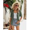 image:imageZeagoo Womens Short Sleeve 2026 Summer Crochet Cropped Cardigan V Neck Button up Bolero Shrug SweaterGreen