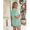 image:imageZeagoo Womens Short Sleeve 2026 Summer Crochet Cropped Cardigan V Neck Button up Bolero Shrug SweaterMint Green