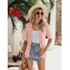 image:imageZeagoo Womens Short Sleeve 2026 Summer Crochet Cropped Cardigan V Neck Button up Bolero Shrug SweaterPink