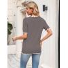 image:imageZeagoo Womens Short Sleeve Sweater 2026 Spring Summer V Neck Lightweight Tops Dressy Blouses Business Casual OutfitsBrown