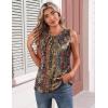image:imageZeagoo Womens Silk Satin Tank Tops Crew Neck Pleated Camisole Sleeveless Business Work Blouse Dressy Casual Summer ShirtBoho Print