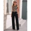 image:imageZeagoo Womens Silk Satin Tank Tops Crew Neck Pleated Camisole Sleeveless Business Work Blouse Dressy Casual Summer ShirtBoho Print