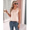 image:imageZeagoo Womens Silk Satin Tank Tops Crew Neck Pleated Camisole Sleeveless Business Work Blouse Dressy Casual Summer ShirtKhaki