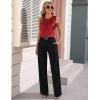image:imageZeagoo Womens Silk Satin Tank Tops Crew Neck Pleated Camisole Sleeveless Business Work Blouse Dressy Casual Summer ShirtWine Red