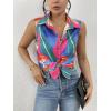 image:imageZeagoo Womens Sleeveless Button Down Shirts Blouses Casual Loose V Neck Tank Tops for Work SXXLA Multicolor