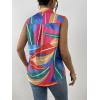 image:imageZeagoo Womens Sleeveless Button Down Shirts Blouses Casual Loose V Neck Tank Tops for Work SXXLA Multicolor
