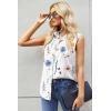 image:imageZeagoo Womens Sleeveless Button Down Shirts Blouses Casual Loose V Neck Tank Tops for Work SXXLBf290