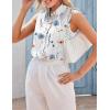 image:imageZeagoo Womens Sleeveless Button Down Shirts Blouses Casual Loose V Neck Tank Tops for Work SXXLBf290