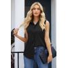 image:imageZeagoo Womens Sleeveless Button Down Shirts Blouses Casual Loose V Neck Tank Tops for Work SXXLBlack