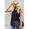 image:imageZeagoo Womens Sleeveless Button Down Shirts Blouses Casual Loose V Neck Tank Tops for Work SXXLBlack