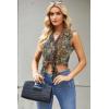 image:imageZeagoo Womens Sleeveless Button Down Shirts Blouses Casual Loose V Neck Tank Tops for Work SXXLMz721