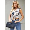 image:imageZeagoo Womens Sleeveless Button Down Shirts Blouses Casual Loose V Neck Tank Tops for Work SXXLSf198