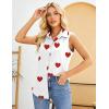 image:imageZeagoo Womens Sleeveless Button Down Shirts Blouses Solid Casual Basic V Neck Tank Tops for Work SXXLAx85
