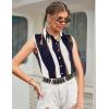 image:imageZeagoo Womens Sleeveless Button Down Shirts Blouses Solid Casual Basic V Neck Tank Tops for Work SXXLCx327