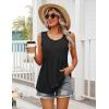 image:imageZeagoo Womens Summer Tank Tops Sleeveless Babydoll Tops Loose Fit Tunic Blouses Crew Neck Flowy Shirts S3XLA Black