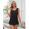 image:imageZeagoo Womens Summer Tank Tops Sleeveless Babydoll Tops Loose Fit Tunic Blouses Crew Neck Flowy Shirts S3XLA Black