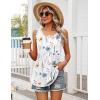 image:imageZeagoo Womens Summer Tank Tops Sleeveless Babydoll Tops Loose Fit Tunic Blouses Crew Neck Flowy Shirts S3XLA Blue Floral Print